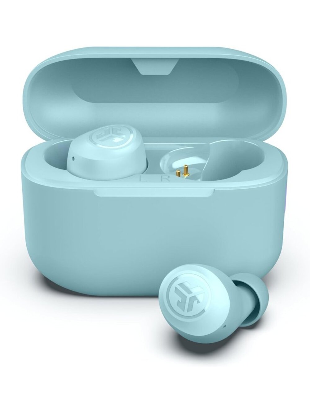 Wireless Light Blue Air Pop+ Microphone Dual Connect EQ3 Sound Bluetooth Earbuds